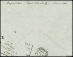 23.3.1939 Nouvelle Calédonie - France par Martinet, lettre avec AFF Nouvelle-Calédonie n°153 + 158 + 159 avec surcharge locale 3 lignes