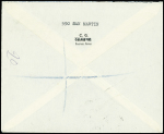 Argentine : n°378 OBL Oblitération BUENOS AIRES (1941) sur lettre recommandée adressée au général De Gaulle à Londres avec au verso mention imprimée