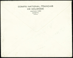 Colombie : n°291 + 327+ 334 OBL Bogota (1942) sur lettre adressée au général De Gaulle à Londres avec au verso mention imprimée