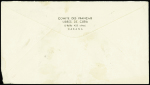 Cuba n°259 + Pa n°9 OBL LA HAVANE (1941) sur lettre avec au verso mention imprimée "COMITE DES FRANCAIS LIBRES DE CUBA O REILLY 455 (ALTOS) HABANA"