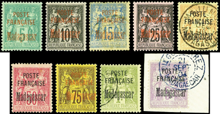 N°14/22, neuf * dont N°16, 18, 21 et 22 obl., TB