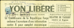 LYON N°5 obl. LYON LIBERE 2/9/44 sur Journal du 5/9/44, TB