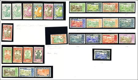 Lot de 47 timbres Poste, PA et Taxe, obl. càd CAYENNE/FRANCE LIBRE, TB
