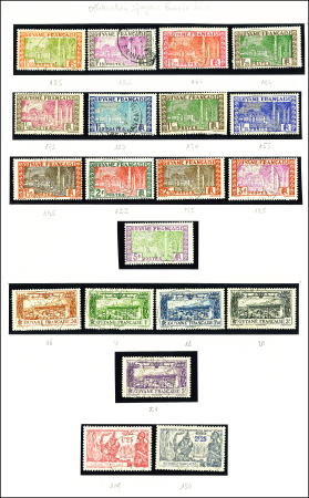 Lot de 47 timbres Poste, PA et Taxe, obl. càd CAYENNE/FRANCE LIBRE, TB