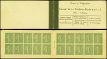 N°130-C1 Semeuse Lignée, 15c. vert-olive, n°130d, T V, Papier GC, texte sur couv., TB