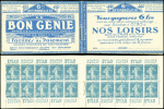 N°192-C1 Semeuse Camée, 30c. bleu, n°192b, T IIB, S. 94, NOS LOISIRS, TB