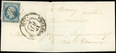 N°15 25c bleu, obl. PC 2429 s. LSC, càd PHALSBOURG 18/6/54, arr. NANCY, TB