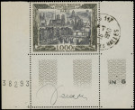 N°29 Paris, 1000f, obl. + une env. PJ et une carte maximum, TB