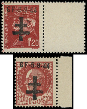 PONTARLIER N°1/2 1f20 et 1f50, bdf, neuf **, TB