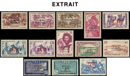 1941 Secours National, 32 valeurs, neuves **, TB