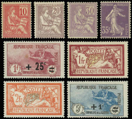 N°112, 115, 121, 126, 136, 145, 168, 169, neuf *, TB
