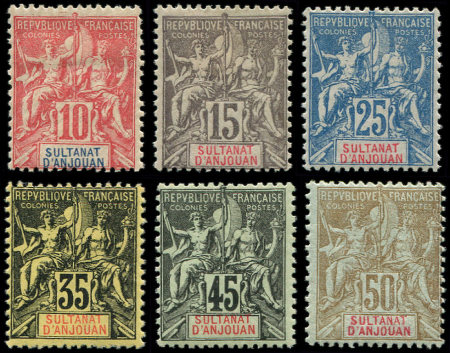 N°14/19 série Groupe de 1900/1907, neuf *, TB