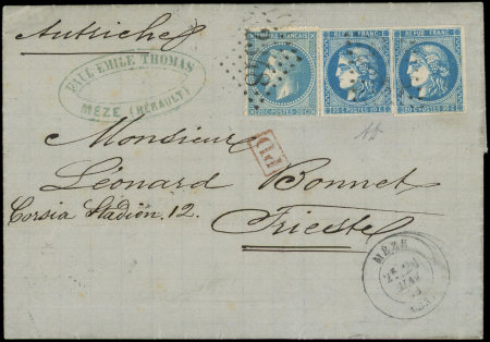 N°29B et 46B PAIRE obl. GC 2348 s. LAC, càd T17 MEZE 21/5/71, combinaison peu courante pour TRIESTE, TB