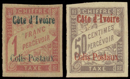 COLIS-POSTAUX N°3 et 4 50c et 1f, neuf **, TB