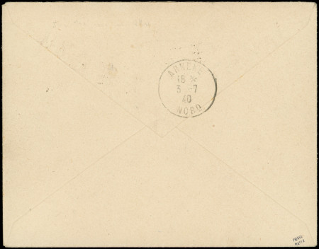 Poste N°412 : PAIRE + N°325, tous surch. DUNKERQUE et obl. s. Env., arr. ARNEKE 3/7/40, TB