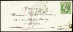 N°20 5c vert obl. GC sur lettre de Joinville-sur-Marne,