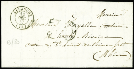 15 plis d'Allanche (+ 4 devants) dont cursive roug