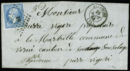 15 plis d'Allanche (+ 4 devants) dont cursive roug