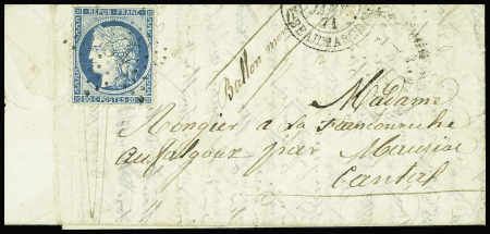 N°37 OBL étoile 12 sur ballon monté avec arrivée A