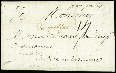 Marque manuscrite "Daurillac" (L n°1 - 1699), ind