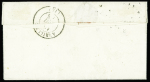 N°9 OBL PC + T15 Aurillac (1853) + cursive "14 Las