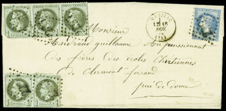 N°25, bande de 3 + paire (1 ex def) + n°29 OBL GC 