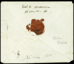 Env. adressée à Massiac avec au verso marque manus