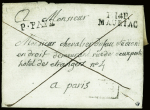 2 lettres, chacune avec MP "P 14 P Mauriac" + MP "