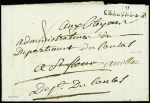 Lettre avec MP "n°14 déboursé de St Flour" (1793),