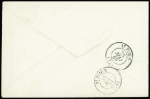 N°21 OBL GC 3245 + T22 "Ruines" (1863) sur lettre,