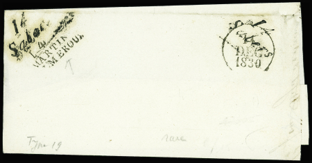 Lettre avec cursive "14 Salers" + MP "14 St Martin