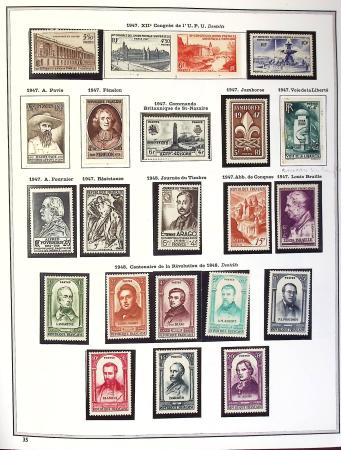 1849-1990,Plusieurs collection de France avec section