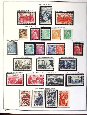 1849-1990,Plusieurs collection de France avec section
