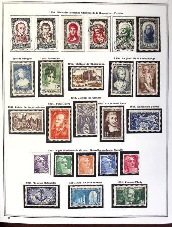 1849-1990,Plusieurs collection de France avec section