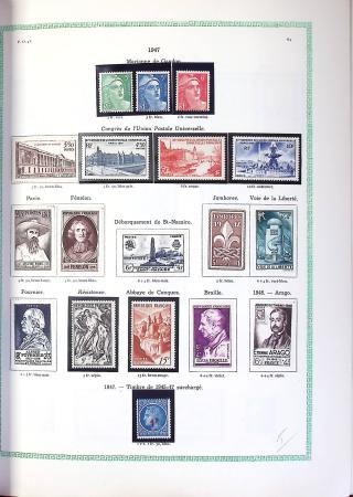 1849-1990,Plusieurs collection de France avec section