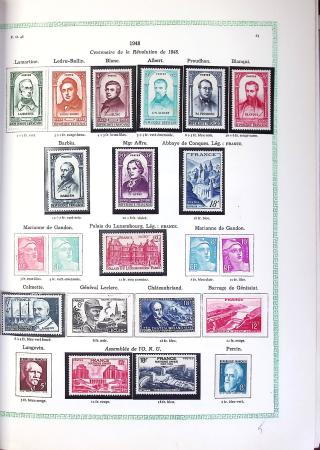 1849-1990,Plusieurs collection de France avec section