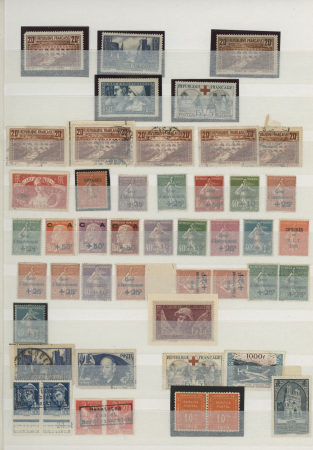 1900-55, Lot de France avant-guerre, avec les valeurs