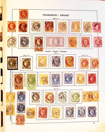 1849-1975, Collection de France obl. en un album Schaubek,