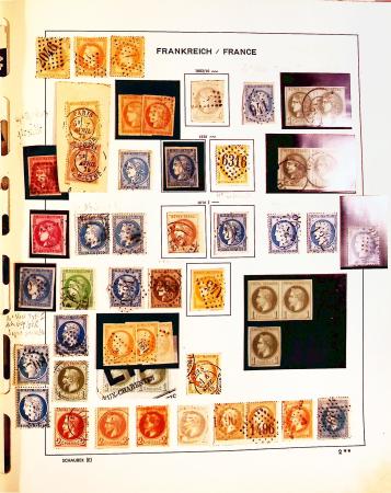 1849-1975, Collection de France obl. en un album Schaubek,