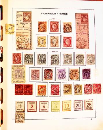 1849-1975, Collection de France obl. en un album Schaubek,