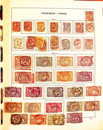 1849-1975, Collection de France obl. en un album Schaubek,