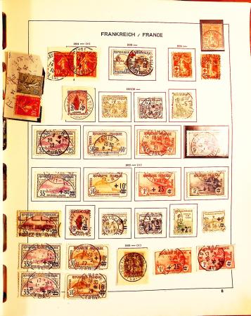 1849-1975, Collection de France obl. en un album Schaubek,