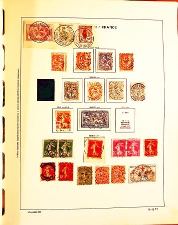 1849-1975, Collection de France obl. en un album Schaubek,