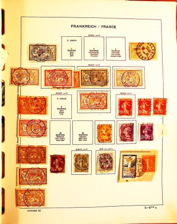 1849-1975, Collection de France obl. en un album Schaubek,