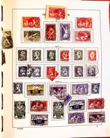 1849-1975, Collection de France obl. en un album Schaubek,