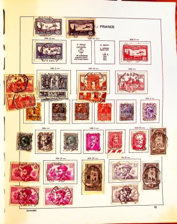 1849-1975, Collection de France obl. en un album Schaubek,