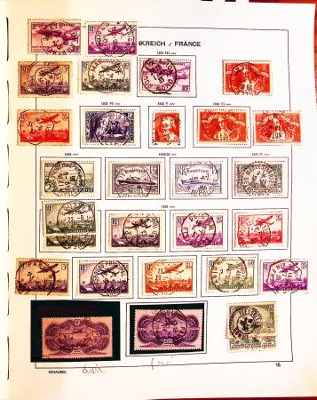 1849-1975, Collection de France obl. en un album Schaubek,