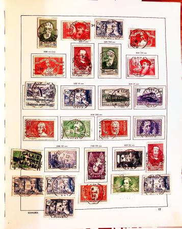 1849-1975, Collection de France obl. en un album Schaubek,