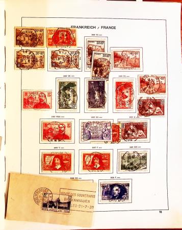 1849-1975, Collection de France obl. en un album Schaubek,