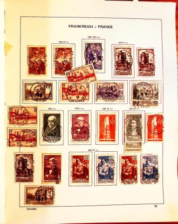 1849-1975, Collection de France obl. en un album Schaubek,